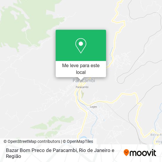 Bazar Bom Preco de Paracambi mapa