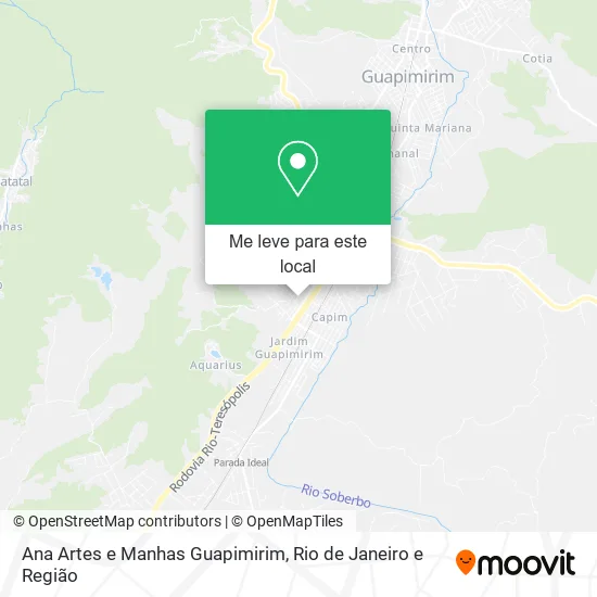 Ana Artes e Manhas Guapimirim mapa