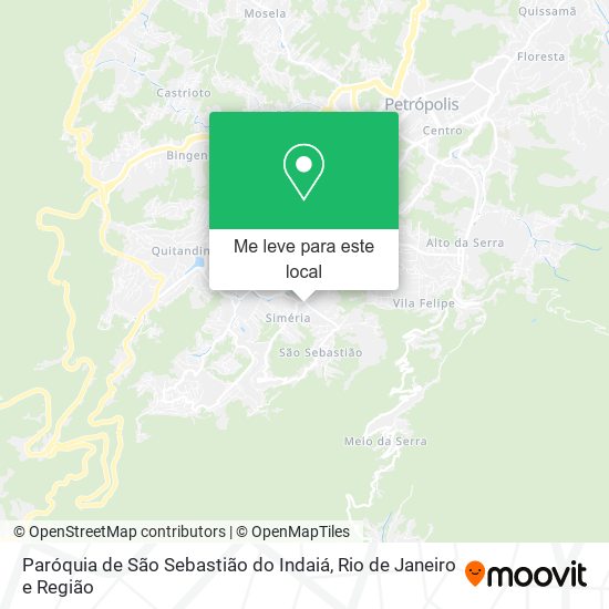 Paróquia de São Sebastião do Indaiá mapa