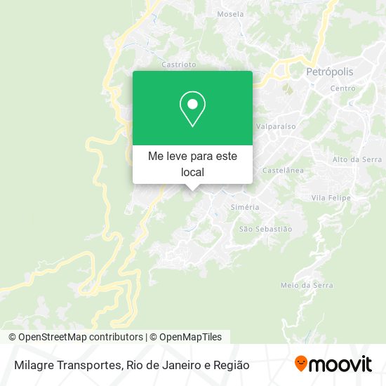 Milagre Transportes mapa