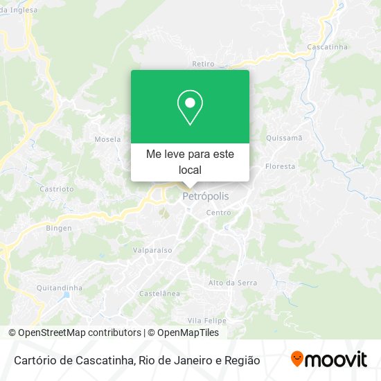 Cartório de Cascatinha mapa