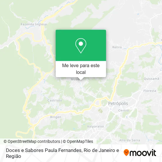 Doces e Sabores Paula Fernandes mapa