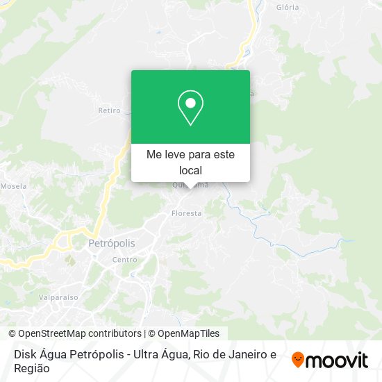 Disk Água Petrópolis - Ultra Água mapa