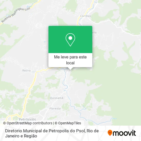 Diretorio Municipal de Petropolis do Psol mapa