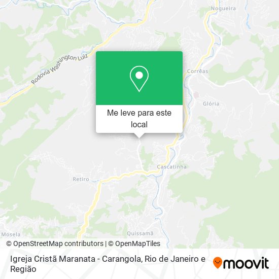 Igreja Cristã Maranata - Carangola mapa