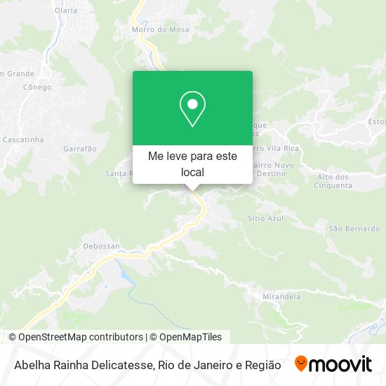 Abelha Rainha Delicatesse mapa