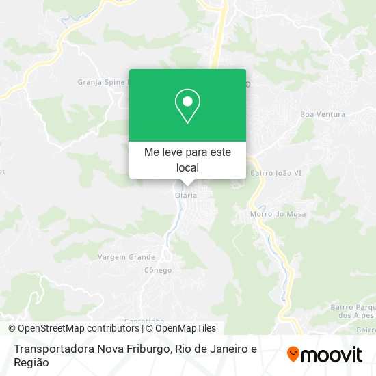 Transportadora Nova Friburgo mapa