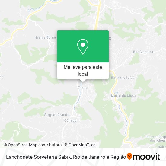 Lanchonete Sorveteria Sabik mapa