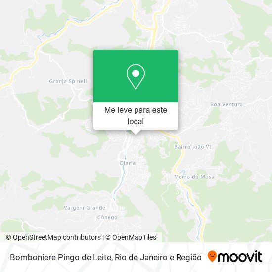 Bomboniere Pingo de Leite mapa