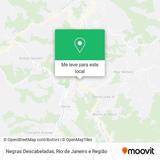 Negras Descabeladas mapa