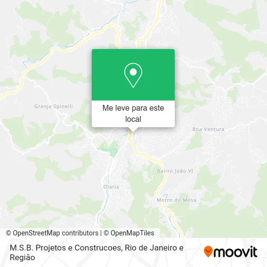 M.S.B. Projetos e Construcoes mapa