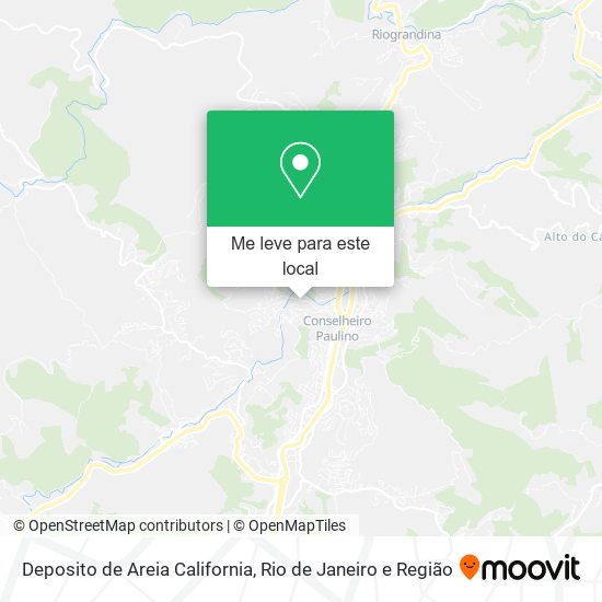 Deposito de Areia California mapa
