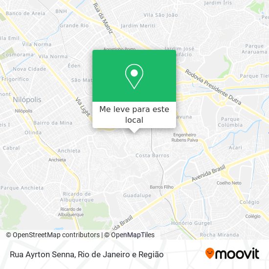 Rua Ayrton Senna mapa