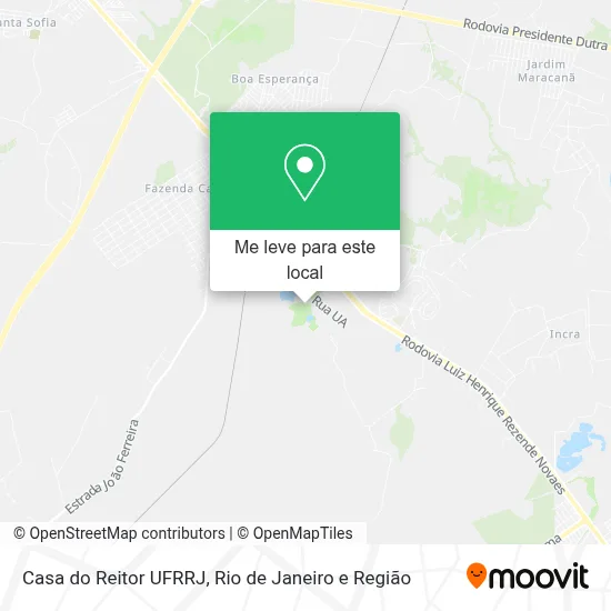 Casa do Reitor UFRRJ mapa