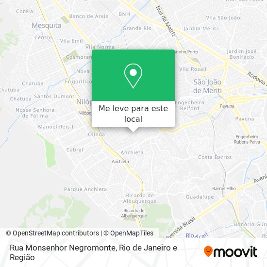 Rua Monsenhor Negromonte mapa
