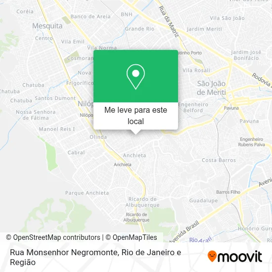 Rua Monsenhor Negromonte mapa