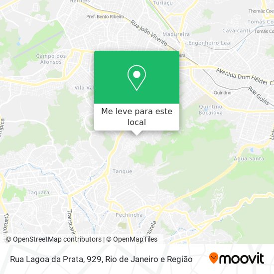 Rua Lagoa da Prata, 929 mapa