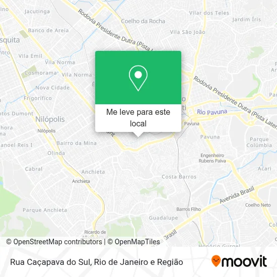 Rua Caçapava do Sul mapa
