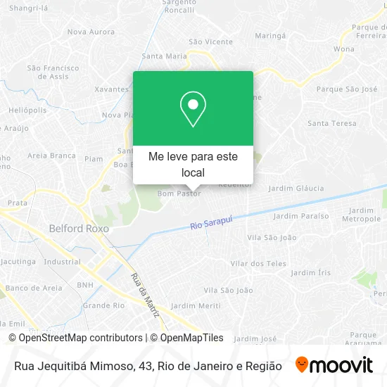 Rua Jequitibá Mimoso, 43 mapa