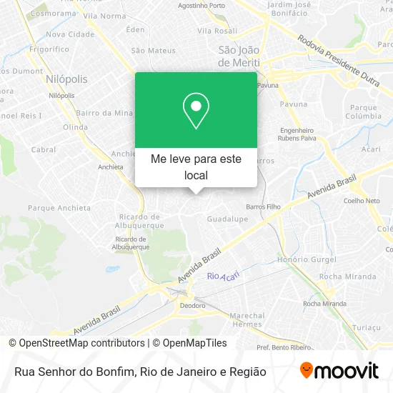 Rua Senhor do Bonfim mapa