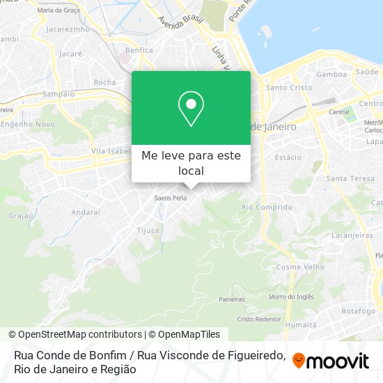 Rua Conde de Bonfim / Rua Visconde de Figueiredo mapa