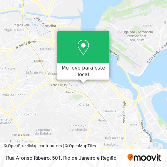 Rua Afonso Ribeiro, 501 mapa