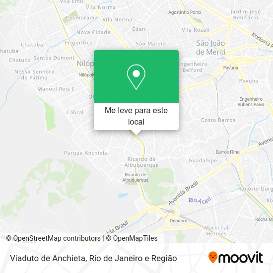 Viaduto de Anchieta mapa