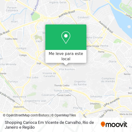 Shopping Carioca Em Vicente de Carvalho mapa