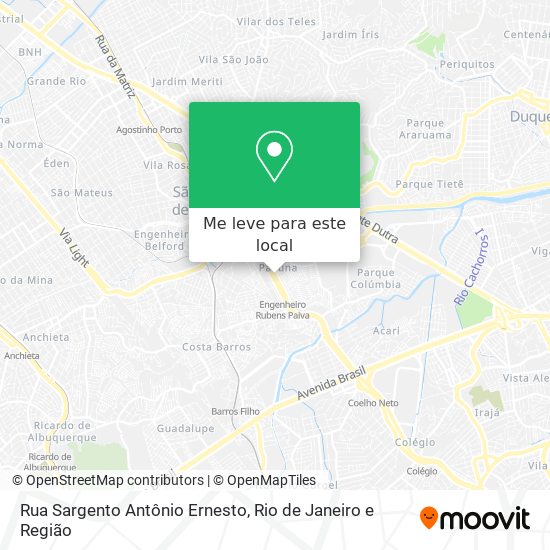 Rua Sargento Antônio Ernesto mapa