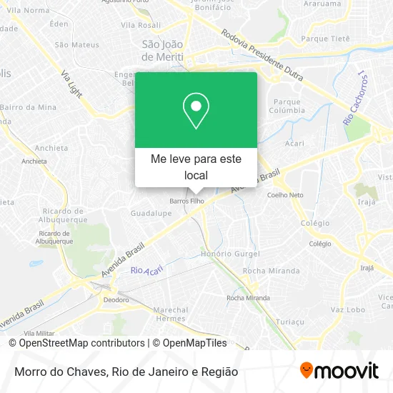 Morro do Chaves mapa
