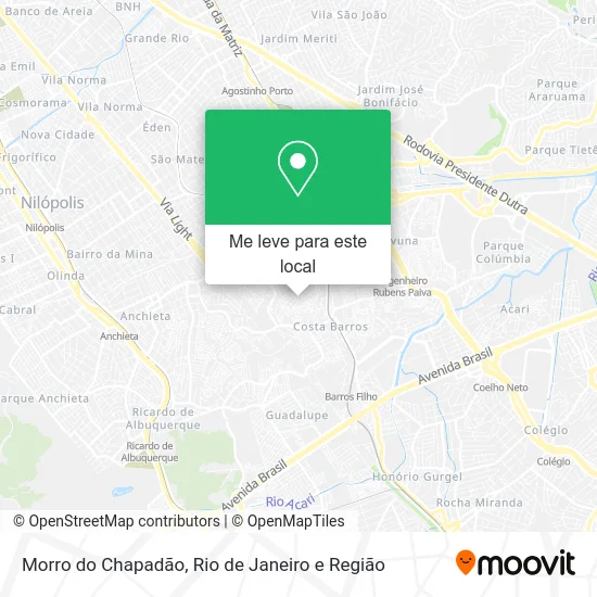 Morro do Chapadão mapa