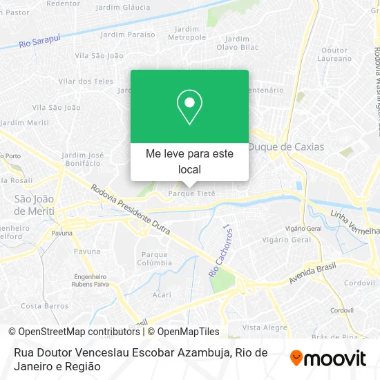 Rua Doutor Venceslau Escobar Azambuja mapa