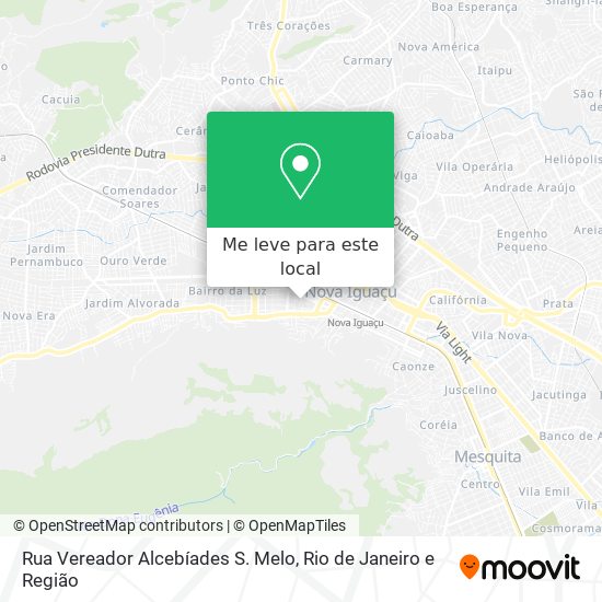 Rua Vereador Alcebíades S. Melo mapa