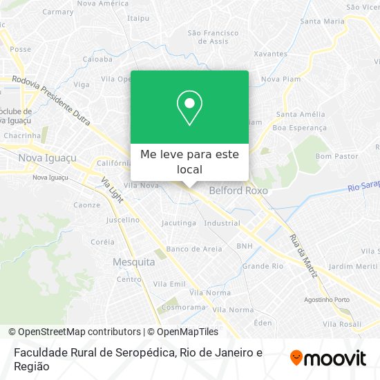 Faculdade Rural de Seropédica mapa