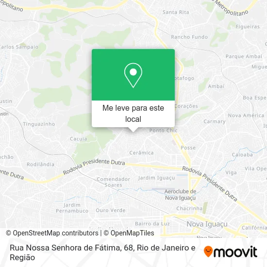Rua Nossa Senhora de Fátima, 68 mapa