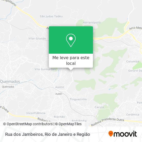 Rua dos Jambeiros mapa