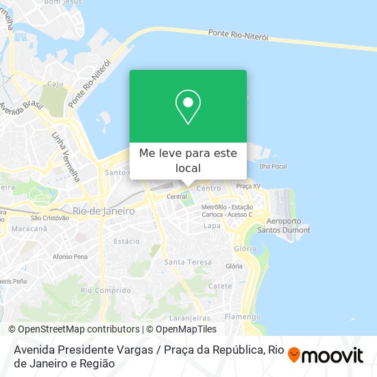 Avenida Presidente Vargas / Praça da República mapa