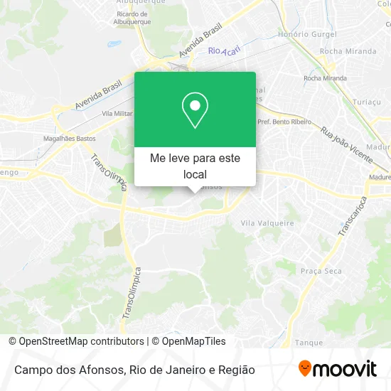 Campo dos Afonsos mapa