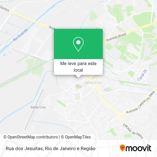 Rua dos Jesuítas mapa