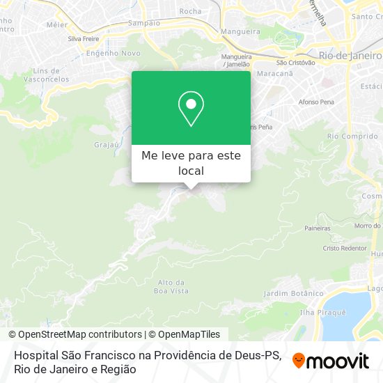 Hospital São Francisco na Providência de Deus-PS mapa