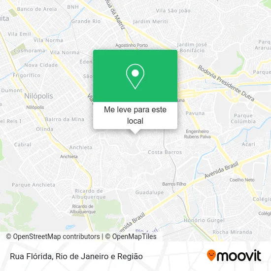 Rua Flórida mapa