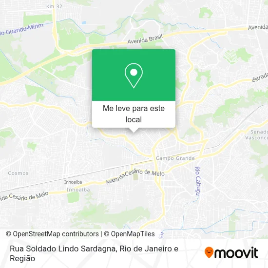Rua Soldado Lindo Sardagna mapa