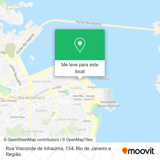 Rua Visconde de Inhaúma, 134 mapa
