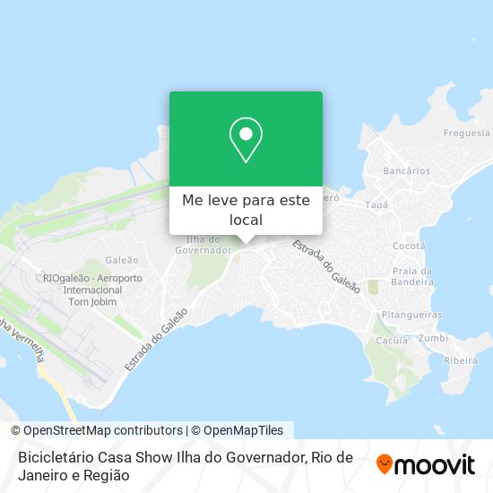Bicicletário Casa Show Ilha do Governador mapa