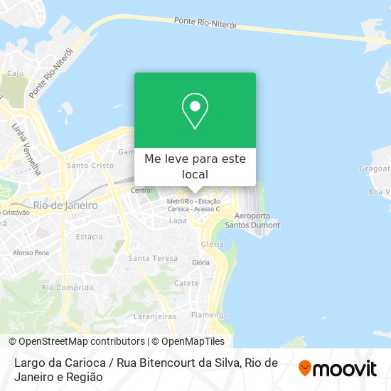 Largo da Carioca / Rua Bitencourt da Silva mapa