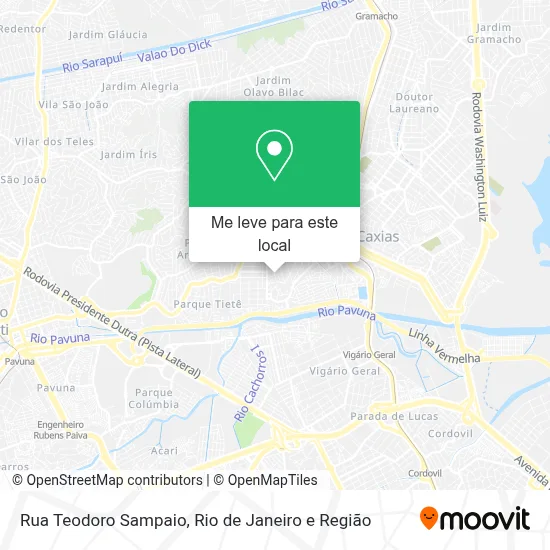 Rua Teodoro Sampaio mapa