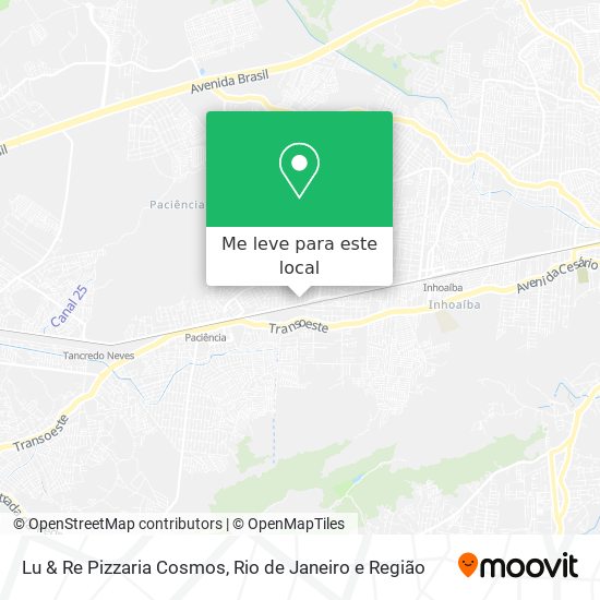 Lu & Re Pizzaria Cosmos mapa