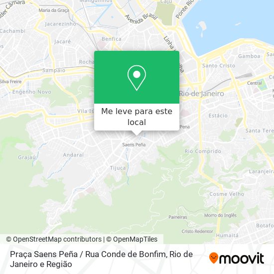 Praça Saens Peña / Rua Conde de Bonfim mapa