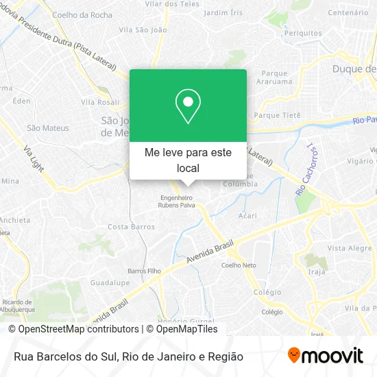 Rua Barcelos do Sul mapa
