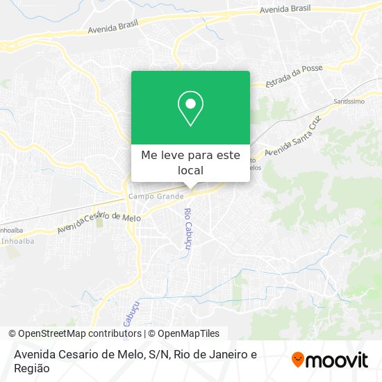 Avenida Cesario de Melo, S/N mapa